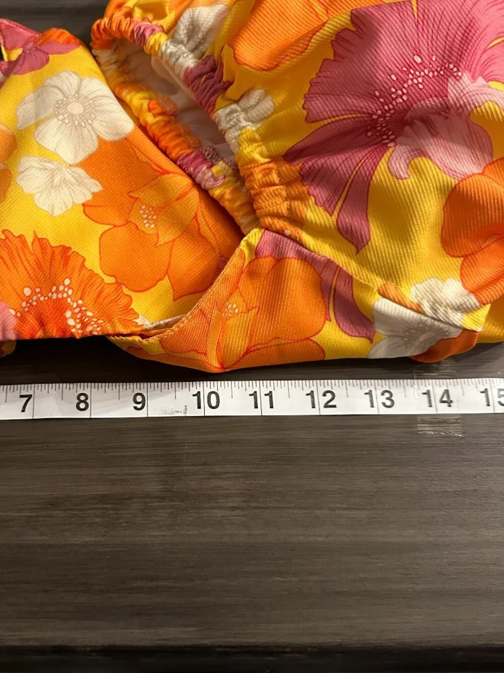 Agua Bendita Set Bailee Crop Top Teresa Tiered Skirt Yellow Blooms Size Small